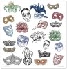 Karnival Pierrot in love - Karnawał, zakochany Pierrot, maski, maski weneckie, karnawał, karuzela, Pierrot, Pierrot i Kolombina, tła Vintage, cyrk, karuzela, zabawa, romby, tło harleqin, tła cyrkowe